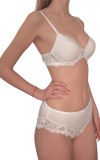 Chilot Dama Inalt Bumbac Luan C1513 Bej, Dantela Elastica, Marime 3XL. Confortabil, Elegant, Invizibil