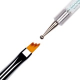 Cumpara ieftin Pensula Unghii tehnica One Stroke, doua capete #06 LUXORISE