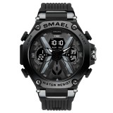 Ceas de mana barbatesc Smael Sport Dual Time Quartz Analog Digital Alarma Cronograf