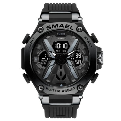 Ceas de mana barbatesc Smael Sport Dual Time Quartz Analog Digital Alarma Cronograf foto