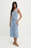 Answear Lab rochie din denim maxi, evazată