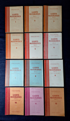 Carte - Gazeta Matematica, Seria B, anul XXIV, nr. 1 - 12, Serie completa 1973 foto