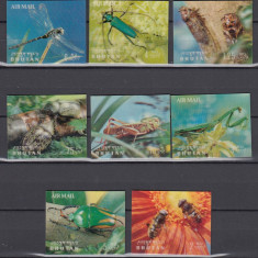 Bhutan - INSECTE - Serie 8 val. - Holograme - MNH
