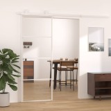 Cumpara ieftin Ușă glisantă, alb, 76x205 cm, sticlă ESG și aluminiu