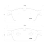 Placute frana Mercedes Gl-Class (X166) 07.12-12.15, Gle (W166) 04.15-10.18, Fata, BREMBO