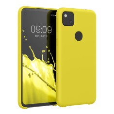 Husa Kwmobile pentru Google Pixel 4a, Galben, Silicon, KWM000011HX063C foto