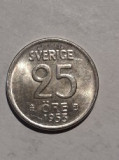 25 &Ouml;RE 1953 argint Suedia, Europa