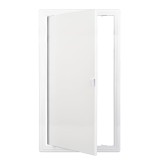 Usita vizitare, TE-MA, pentru mascarea golurilor de acces, plastic, alb, 200 x 400 mm