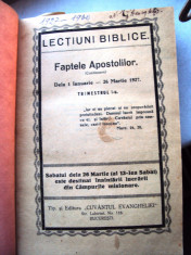 Carte religie Culegere Lectiuni biblice 1927 - 1930 foto