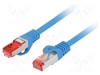 Patch cord LANBERG RJ45 S/FTP Cat 6 LSZH 10m albastru