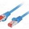 Patch cord LANBERG RJ45 S/FTP Cat 6 LSZH 10m albastru