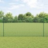 Gard din s&acirc;rmă sudată cu 5 posturi U Verde 1.6x10 m Oțel