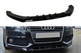 Spoiler Maxton Design versiunea 1 potrivit pentru bara frontala standard a Audi A4 B8 2007-2011, lac negru Performance AutoTuning