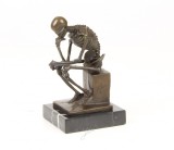 Skeleton - statueta din bronz pe soclu din marmura SL-32