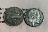 moneda 5 reichsmark 1944 fuhrer Adolf Hitler panzer Germania nazista comemorativ