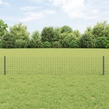 VidaXL Posturi pentru Gard 22 pcs U-Channel Gri 80 cm Oțel