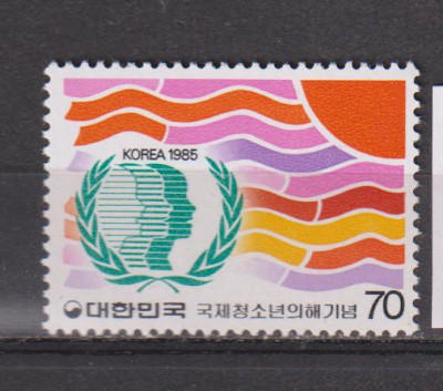 ANUL INTERNATIONAL AL TINERETULUI 1985 KOREA MI. 1397 MNH foto