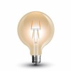 Bec LED 4W E27 G80 filament Amber 2200K V-TAC