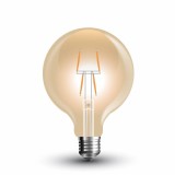 Bec LED 4W E27 G80 filament Amber 2200K V-TAC, Vtac