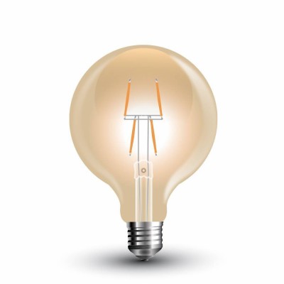 Bec LED 4W E27 G80 filament Amber 2200K V-TAC foto