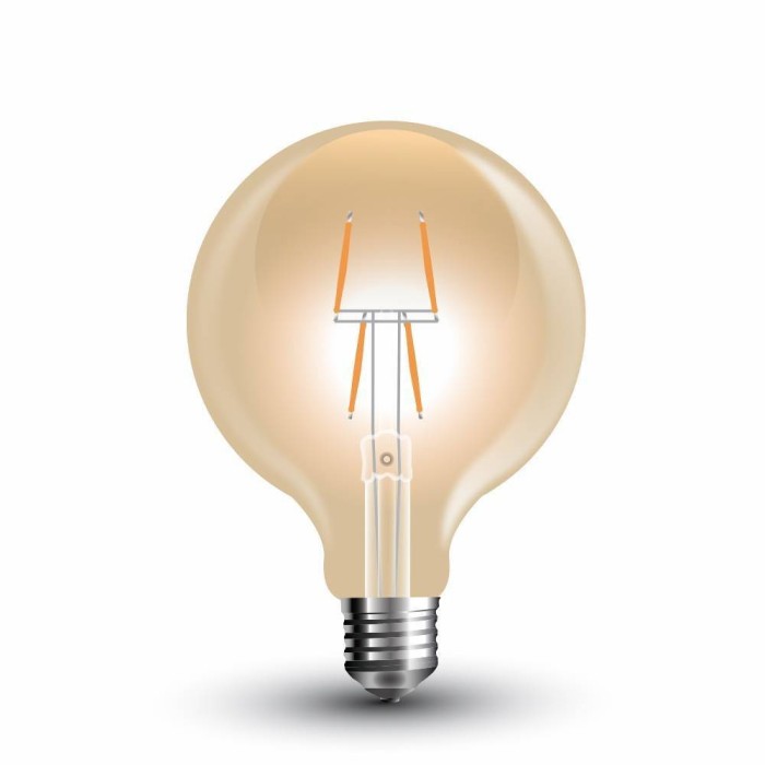 Bec LED 4W E27 G80 filament Amber 2200K V-TAC