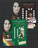 ROMANIA 2016 - NADIA COMANECI, PRIMUL 10, SET 2 COLITE, MNH - LP 2113(A), Nestampilat