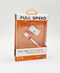 Incarcator auto DUAL USB iPhone 7 2.1A foto