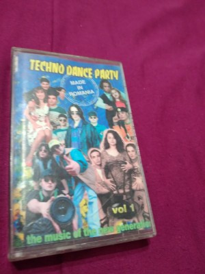 CASETA AUDIO TECHNO DANCE PARTY -MADE IN ROMANIA RARA!!ORIGINALA foto