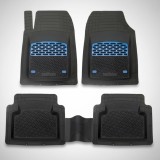 Covorase Auto Universale TEAMCAR&reg; Safir - Set 5 Piese, Tava 3cm Blue, Cauciuc