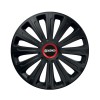 Set 4 capace roti Negre Cu Inel Rosu Trend R15 Compatibil Cu Daewoo, Autohelix MSA