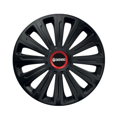 Set 4 capace roti Negre Cu Inel Rosu Trend R15 Compatibil Cu Daewoo foto