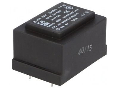 Transformator &amp;icirc;ncapsulat 5VA 230V 9V PCB foto