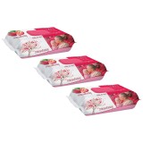Set 3x Servetele umede bebelusi Sleepy Strawberry, 120 bucati