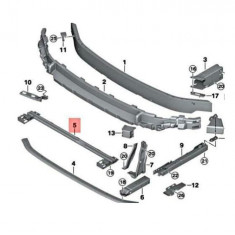 Intaritura a barei de protectie Bmw X1 (F48), 06.2015-; X2 (F39), 03.2018-, Fata, aluminiu; inferior, Aftermarket