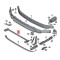 Intaritura a barei de protectie Bmw X1 (F48), 06.2015-; X2 (F39), 03.2018-, Fata, aluminiu; inferior, Aftermarket