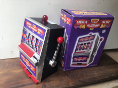 Aparat joc de noroc,slot machine mecanic cu maneta si semnale acustice-luminoase foto