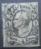GERMANIA SACHSEN 1855, Stampilat