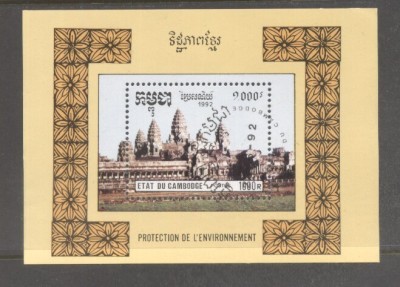 Cambodia 1992 Environment Angkor Vat Mi.B193 used TA.156 foto