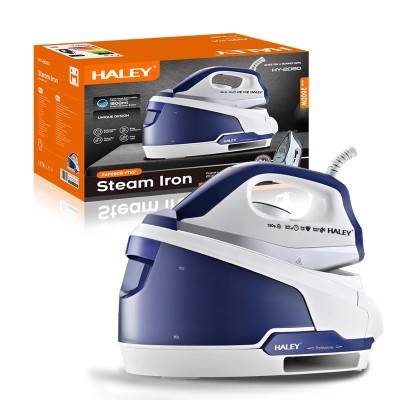 Statie de calcat cu abur HALEY 2600 W &amp;ndash; 1800 ml, talpa ceramica, self-cleaning, anti-drip, anti-calc, LED foto