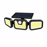 Cumpara ieftin Lampa Solara Tripla Split cu Senzor Miscare FL-1725B, 100 LED COB, 1000 Lumeni, 3 Moduri, Unghi Reglabil, Panou Solar Eficient, Gradina