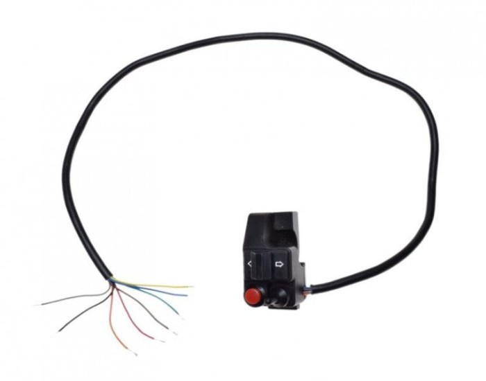 Intrerupator semnalizari moto/atv, montaj pe ghidon, d.22mm, culoare negru, file... Cod Produs: MX_NEW AW5191B