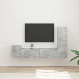 Cumpara ieftin Set comoda TV 4 buc. 30 x 31 x 100 cm Gri din beton