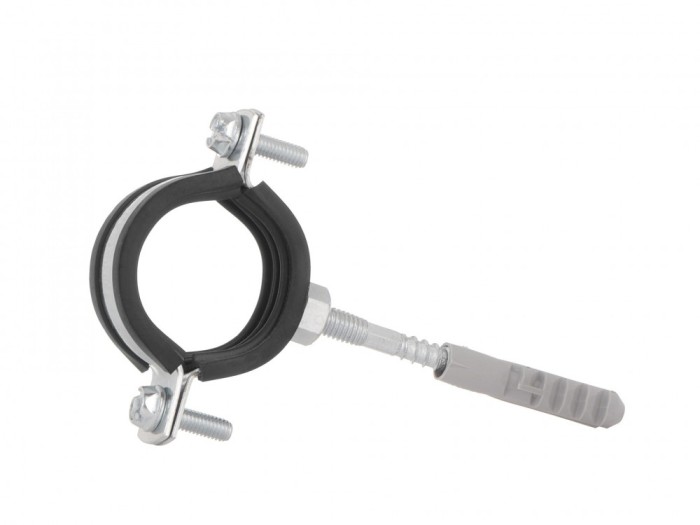 Clema metalica cu cauciuc pentru fixare tevi in perete, 5 / 4&quot;, 38 - 43 mm, Geko G17292