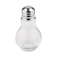 Set sare si piper din sticla cu capac inox 10 cm