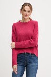 United Colors of Benetton pulover din amestec de l&acirc;nă culoarea roz, 1244D10BC