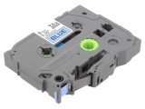 Bandă Albastră 9mm x 8m cu Caracter Negru TZE-521