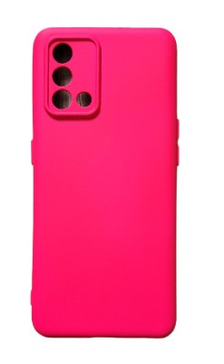Husa silicon protectie camera si microfibra pentru Oppo A74 4G Roz Neon foto