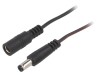 Cablu DC 5,5/2,5 mm Negru 2x0,35mm2 Mufă și Soclu Drept, Bq Cable