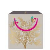 Punga medie pentru cadou - Sara Miller Ditsy Lovebirds | Swan Mill Paper