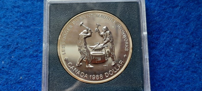 CANADA 1 DOLLAR 1988 Proof argint Ironworkers